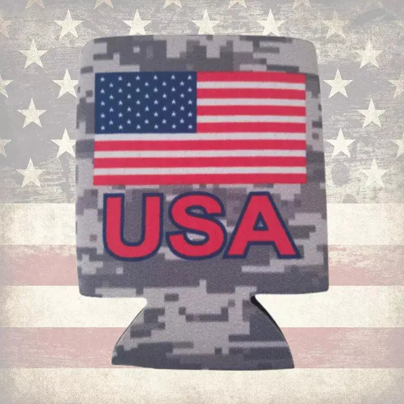 USA American Flag Can Cooler Capital City Commerce