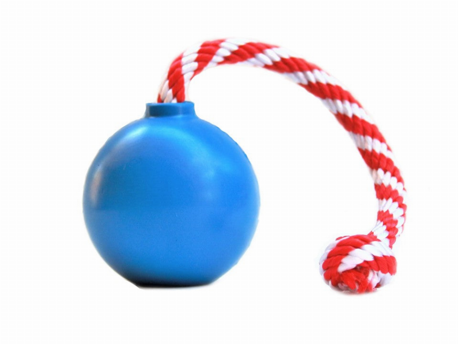 USA-K9 Cherry Bomb Durable Rubber Chew Toy, Treat Dispenser, Reward Toy, Tug Toy, and Retrieving Toy SodaPup