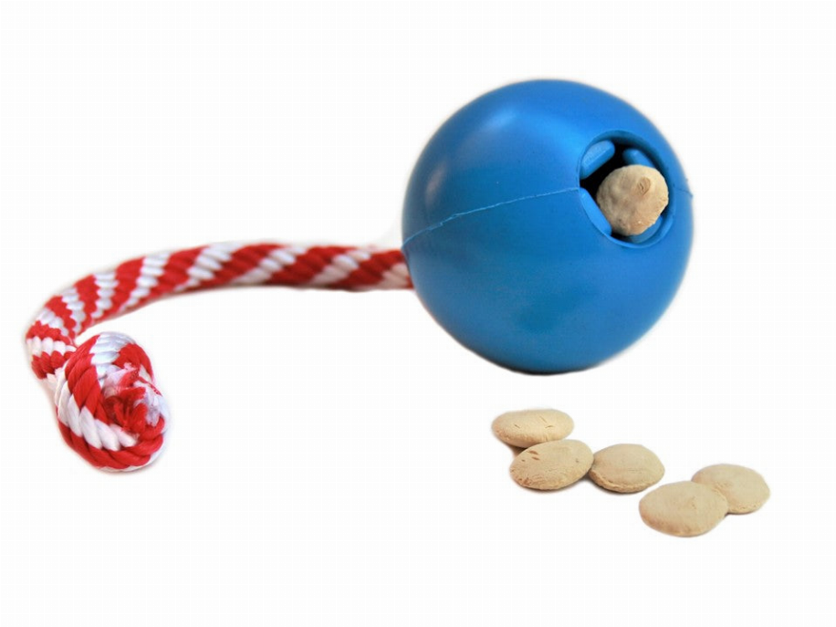 USA-K9 Cherry Bomb Durable Rubber Chew Toy, Treat Dispenser, Reward Toy, Tug Toy, and Retrieving Toy SodaPup