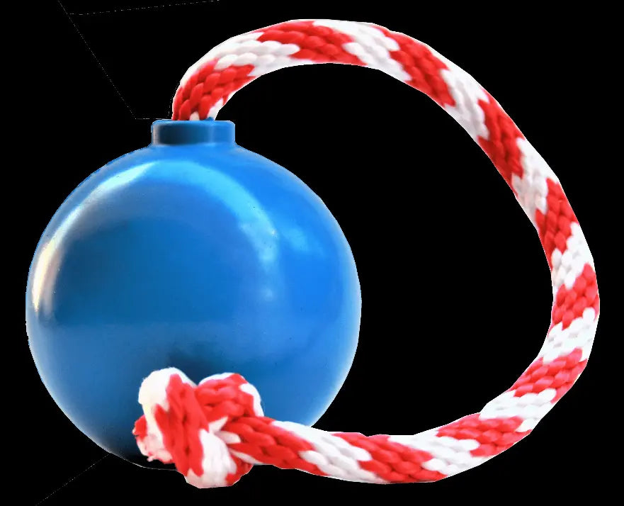 USA-K9 Cherry Bomb Durable Rubber Chew Toy, Treat Dispenser, Reward Toy, Tug Toy, and Retrieving Toy SodaPup