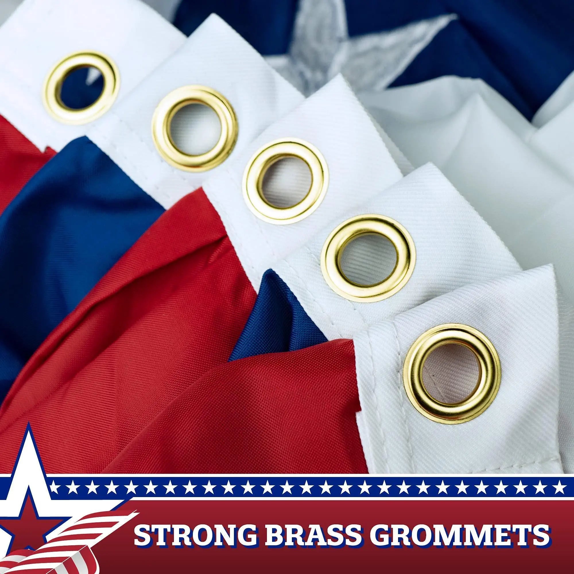USA Pleated Fan Flag 4x8 Feet American USA Bunting Decoration Flags Embroidered Patriotic Stars & Sewn Stripes Canvas Header Brass Grommets G128
