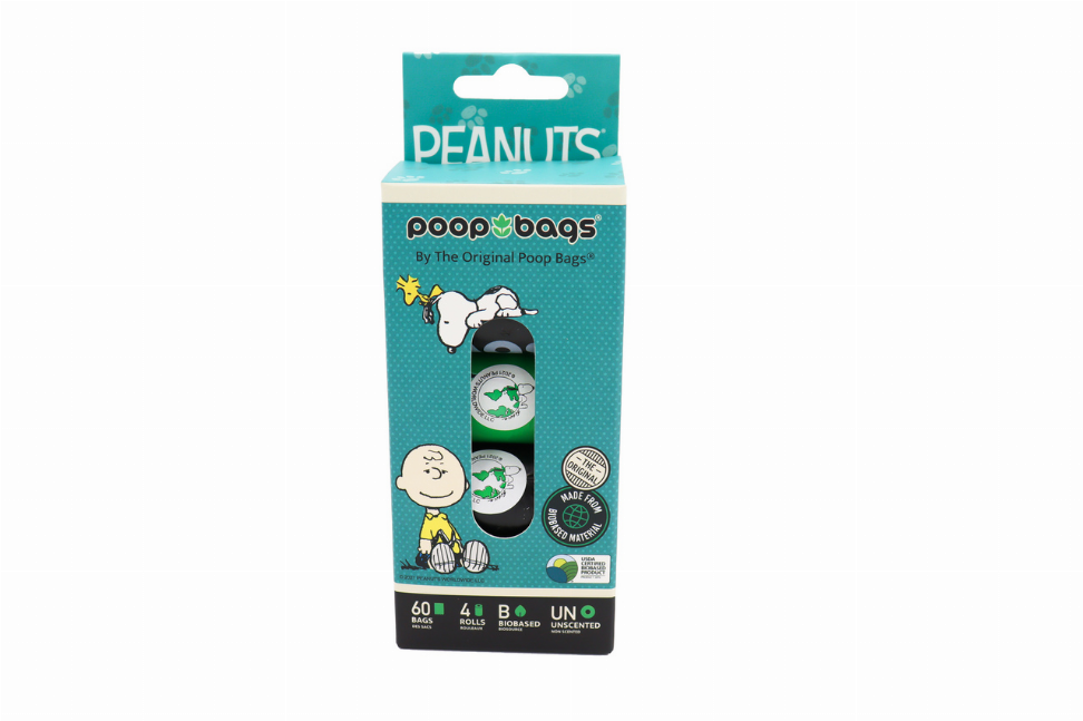 USDA Biobased Peanuts Leash Rolls (60 CT) The Original Poop Bags