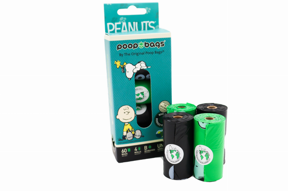USDA Biobased Peanuts Leash Rolls (60 CT) The Original Poop Bags