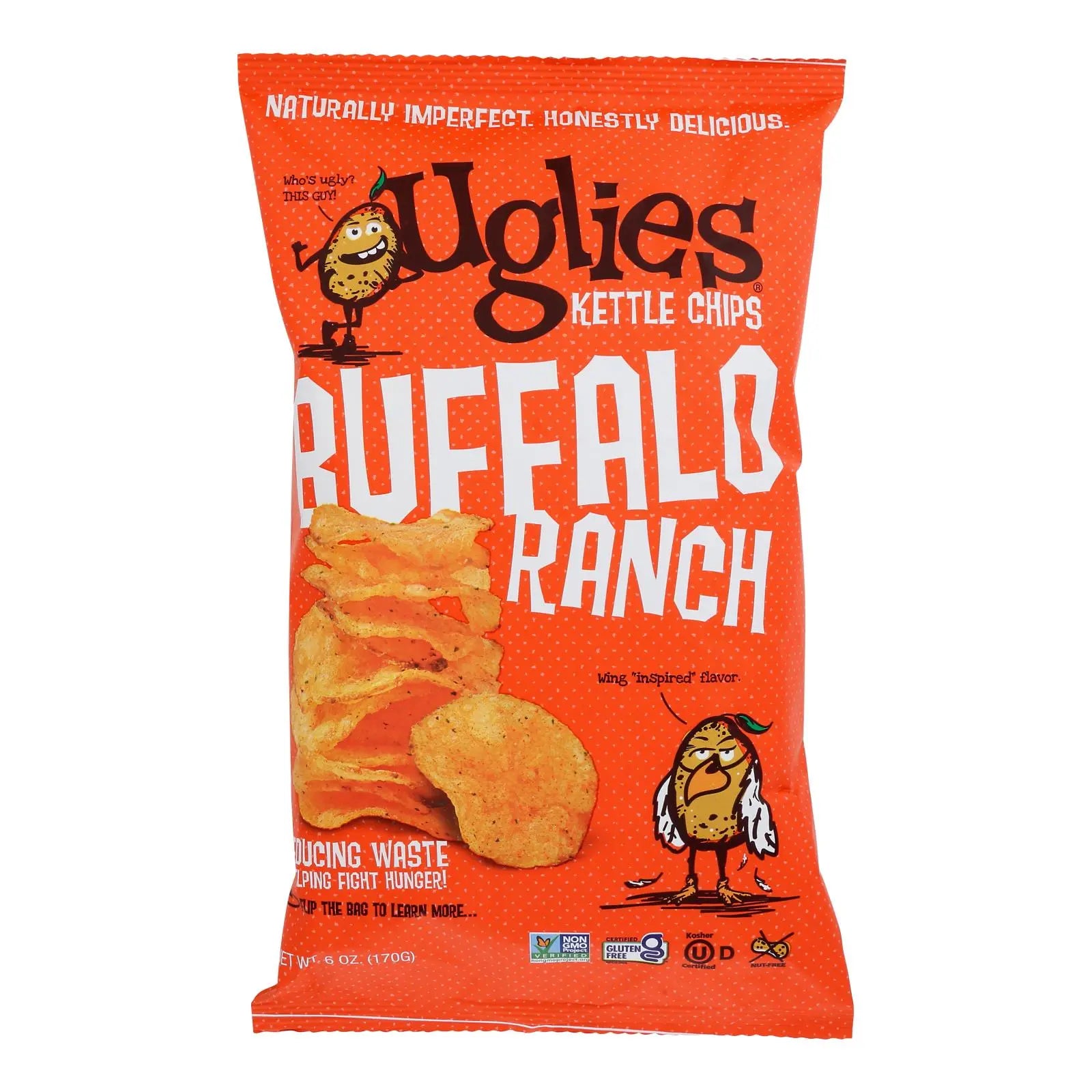 Uglies - Pot Chips Buffalo Ranch - Case Of 12-6 Oz Uglies