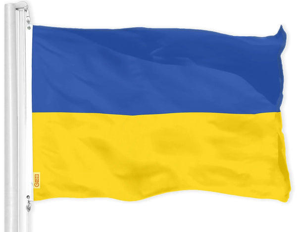 Ukraine Ukrainian Flag | 3x5 Ft | LiteWeave Pro Series Printed 150D Polyester | Country Flag Indoor Outdoor Vibrant Colors Brass Grommets Thicker and More Durable Than 100D 75D Polyester G128