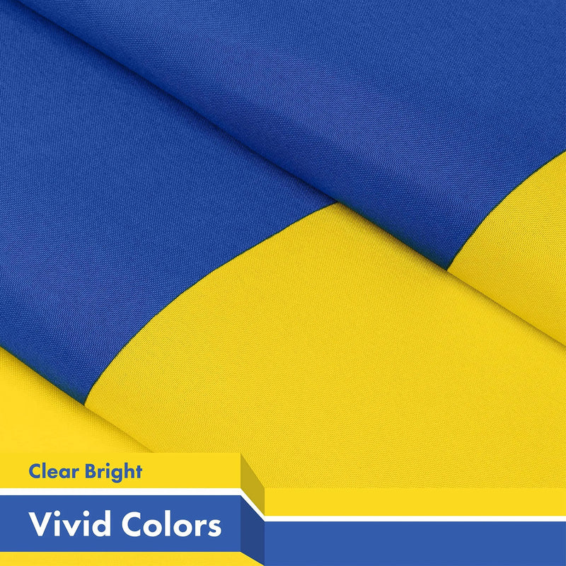 Ukraine Ukrainian Flag | 3x5 Ft | LiteWeave Pro Series Printed 150D Polyester | Country Flag Indoor Outdoor Vibrant Colors Brass Grommets Thicker and More Durable Than 100D 75D Polyester G128