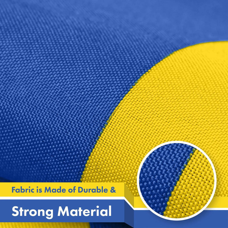 Ukraine Ukrainian Flag | 3x5 Ft | LiteWeave Pro Series Printed 150D Polyester | Country Flag Indoor Outdoor Vibrant Colors Brass Grommets Thicker and More Durable Than 100D 75D Polyester G128