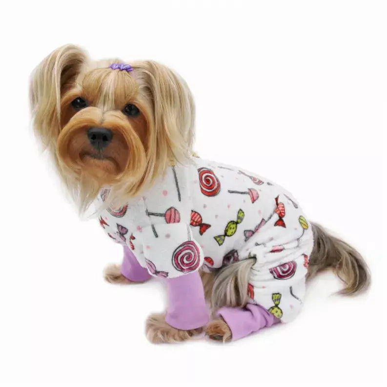 Ultra Soft Plush Minky Sweet Candies Pajamas Klippo Pet