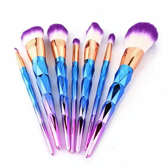 Unicorn Exotic Beauty Enhancer Cosmetic Brush Set of 7 Vista Shops