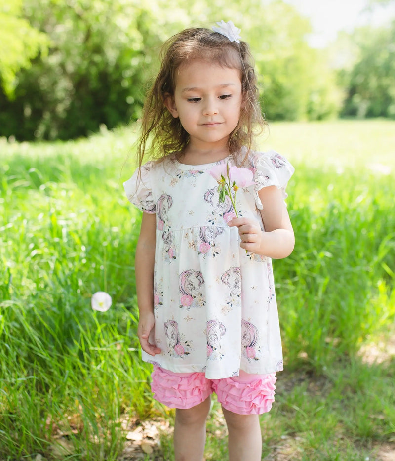 Unicorn outfit with ruffled pants Sell It LLC