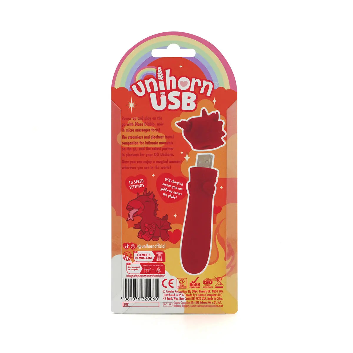 Unihorn USB Bullet Blaze Diablo Dark Red Creative Conceptions