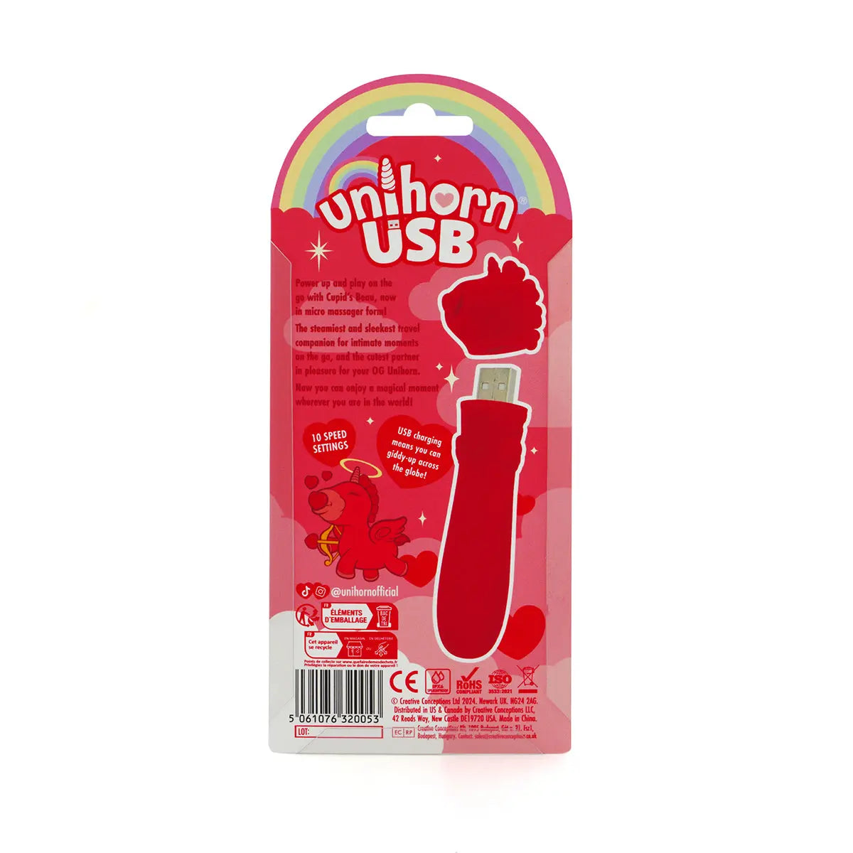 Unihorn USB Bullet Cupids Beau Light Red Creative Conceptions
