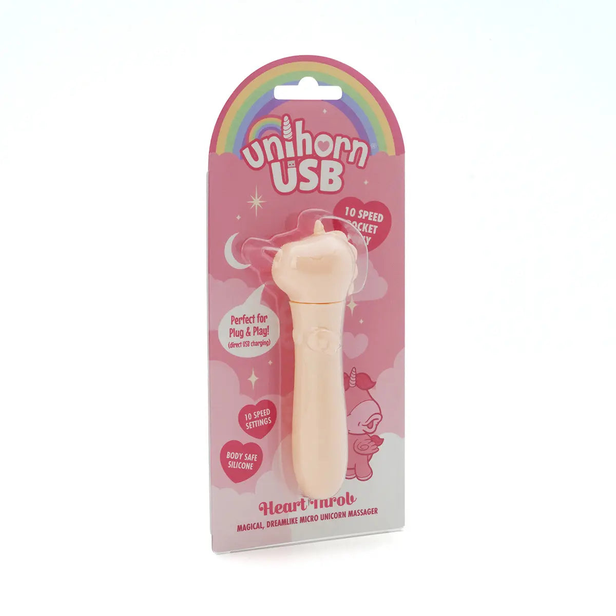 Unihorn USB Bullet Heart Throb Pink/Peach - GreatEagleInc