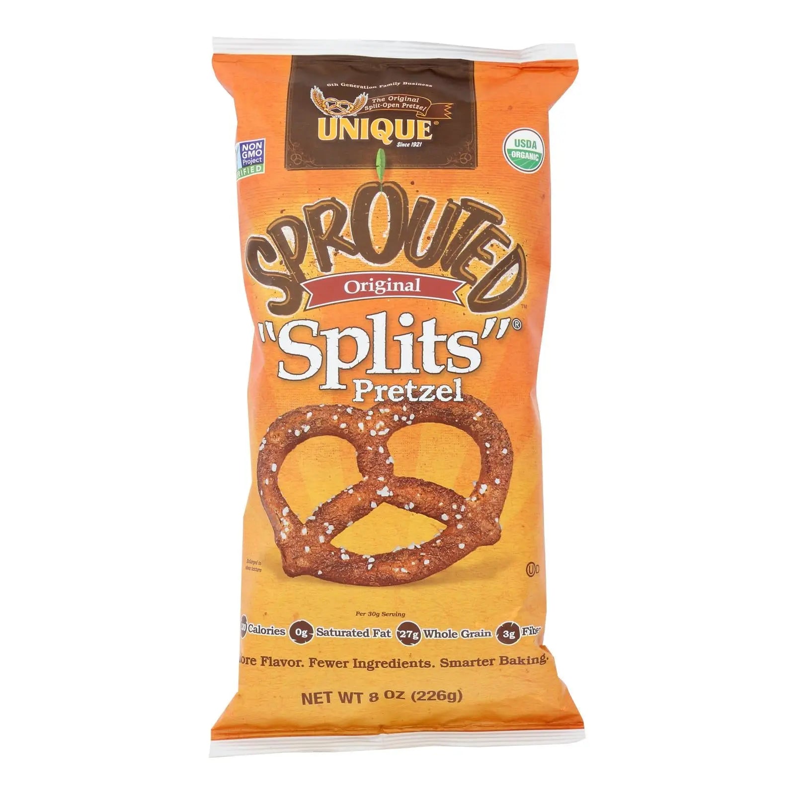Unique Pretzels - Sprouted Grain Pretzels - Case Of 12 - 8 Oz. - GreatEagleInc