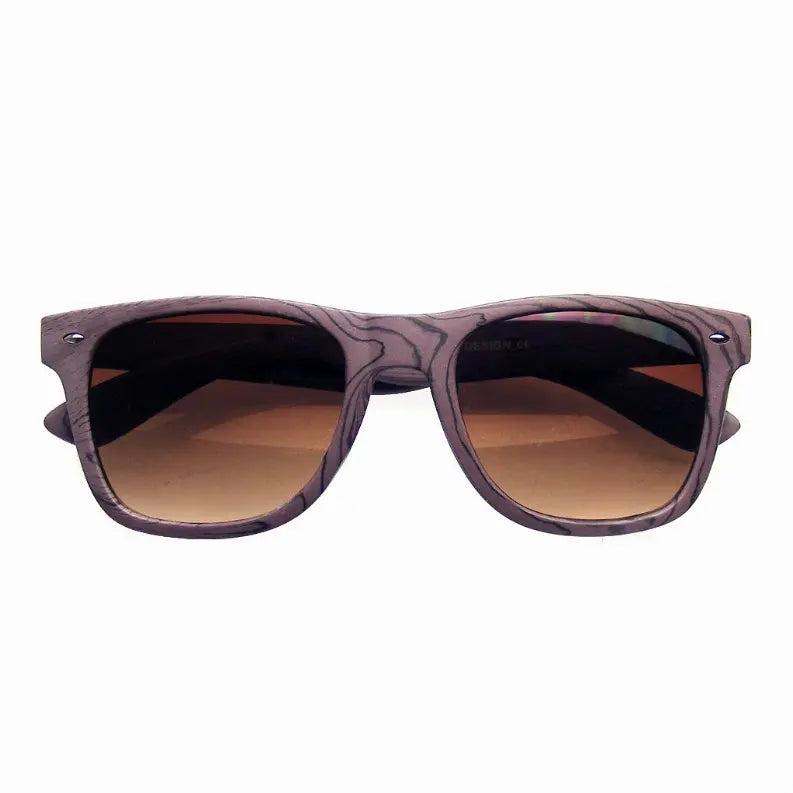 Unique Style Indie Fashion Wood Print Retro Horned Rim Sunglasses Sunglass Memphis