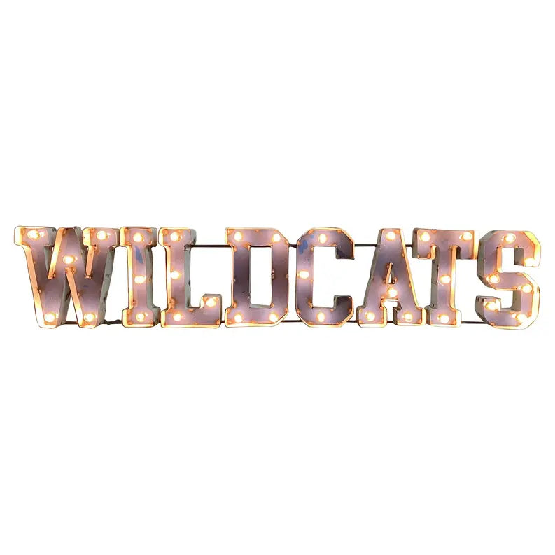 University of Kentucky "Wildcats" Lighted Recycled Metal Wall Decor LRT SALES