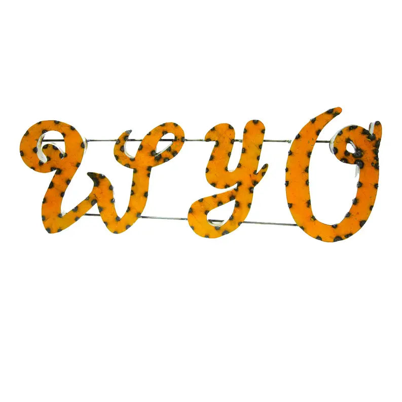 University of Wyoming "WYO" Recycled Metal Wall Decor LRT SALES