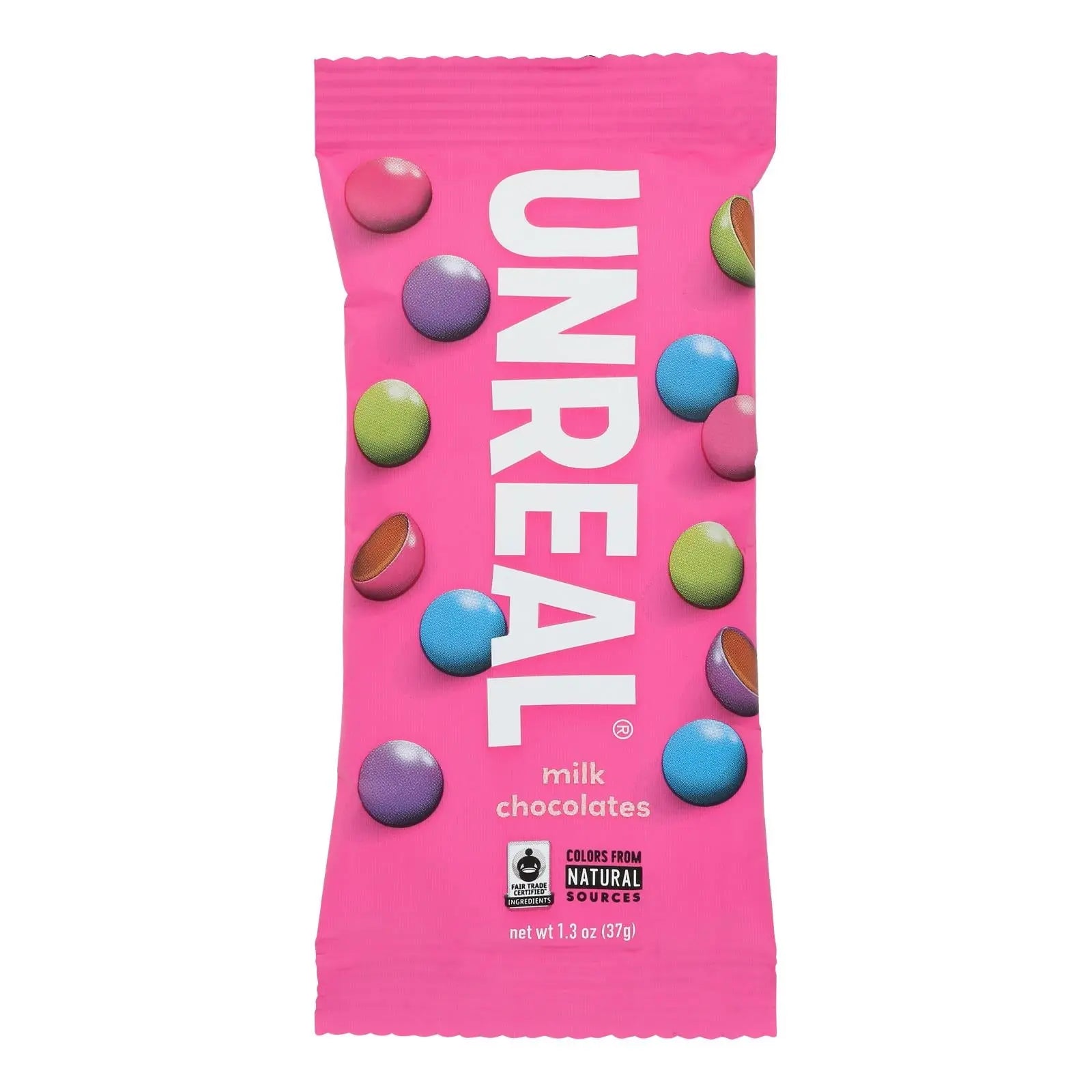 Unreal - Chocolate Gems Milk Chocolate - Case Of 12 - 1.3 Oz Unreal