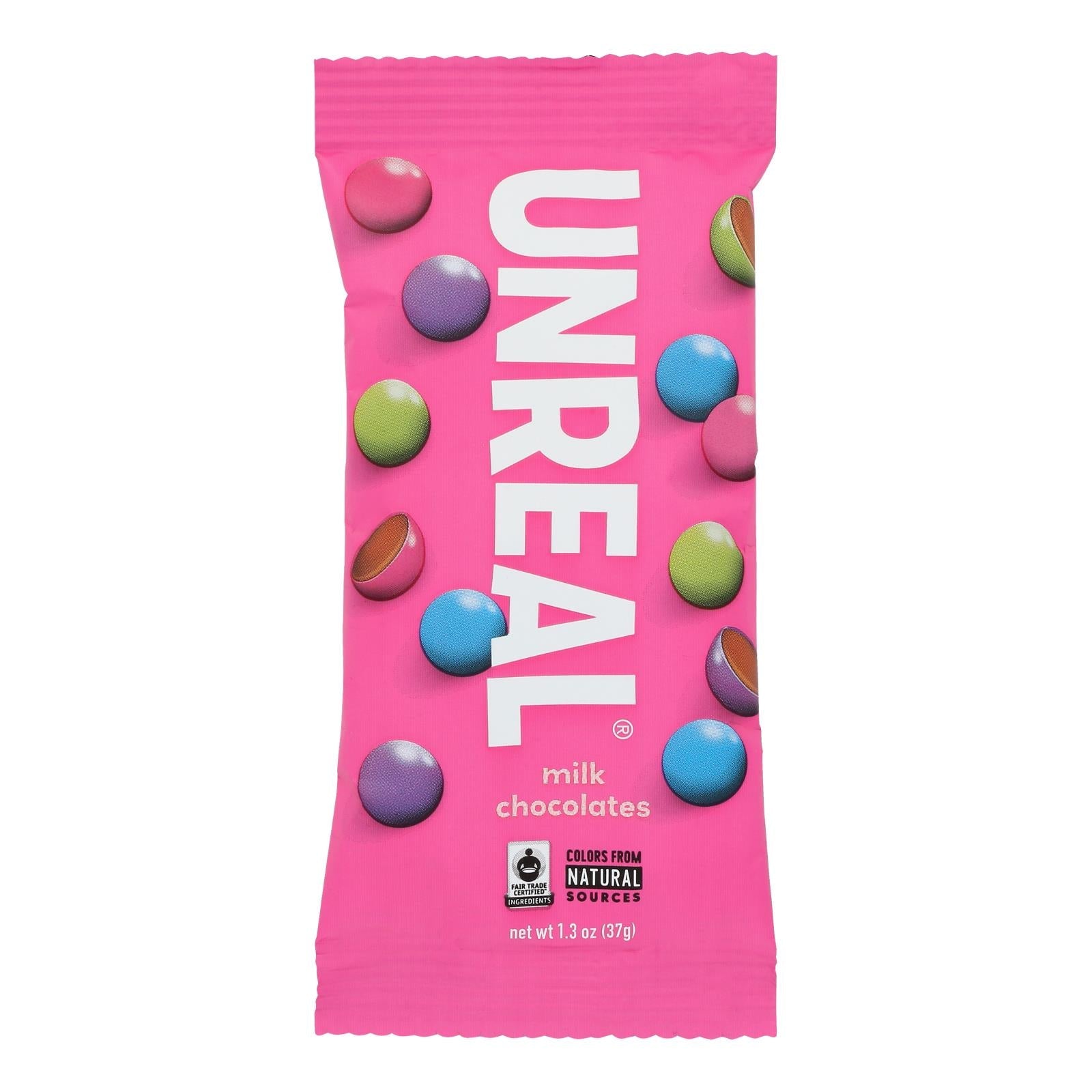 Unreal - Chocolate Gems Milk Chocolate - Case Of 12 - 1.3 Oz Unreal
