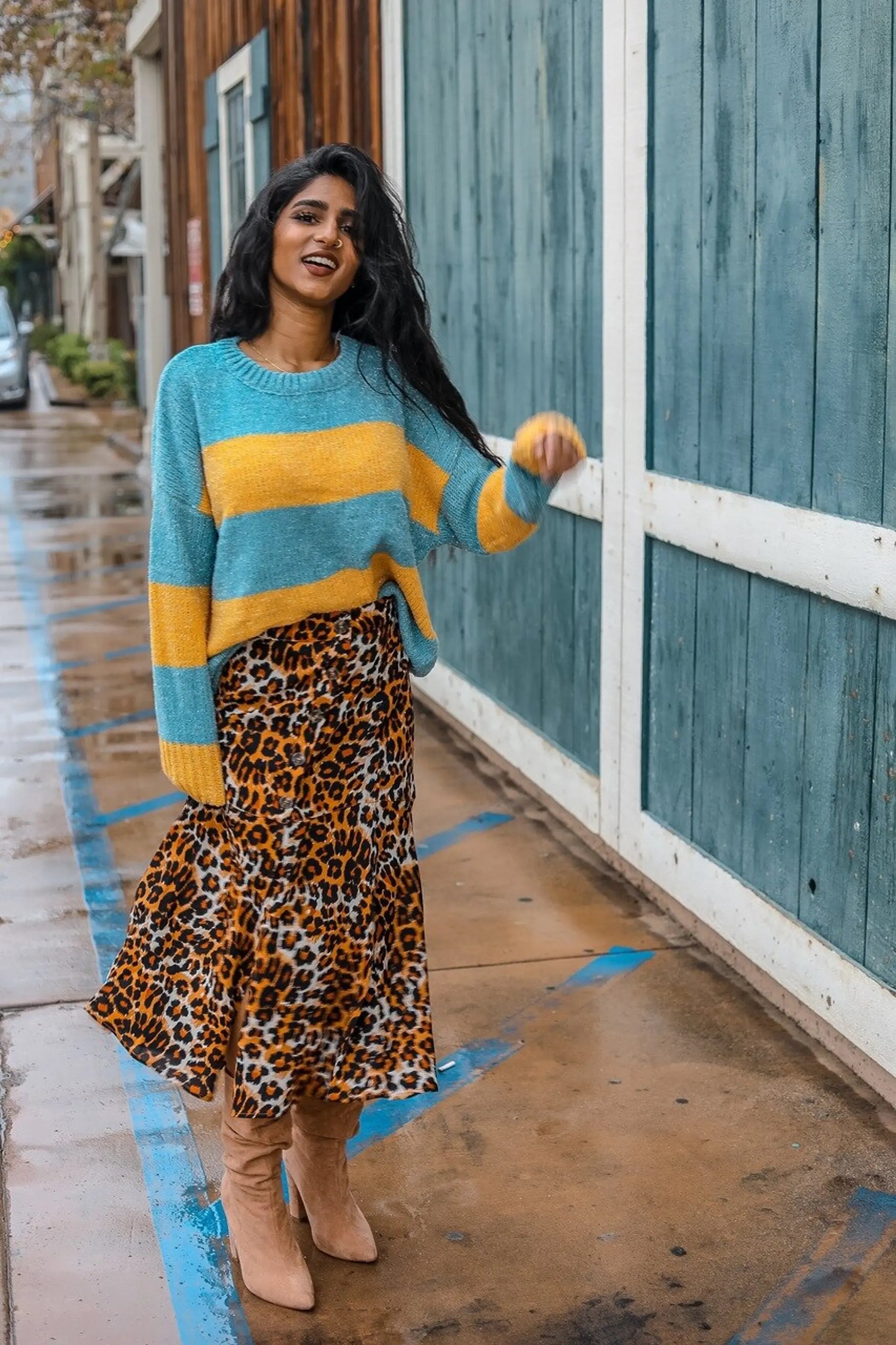 Untamed Animal Print High Waisted Midi Skirt SurelyMine
