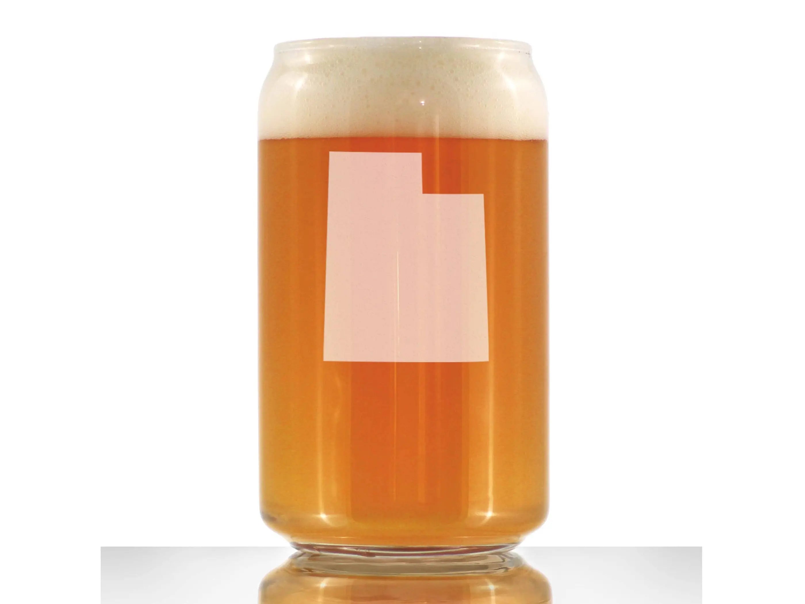Utah Outline Beer Can Pint Glass - Utahns Gifts and Decor Bevvee