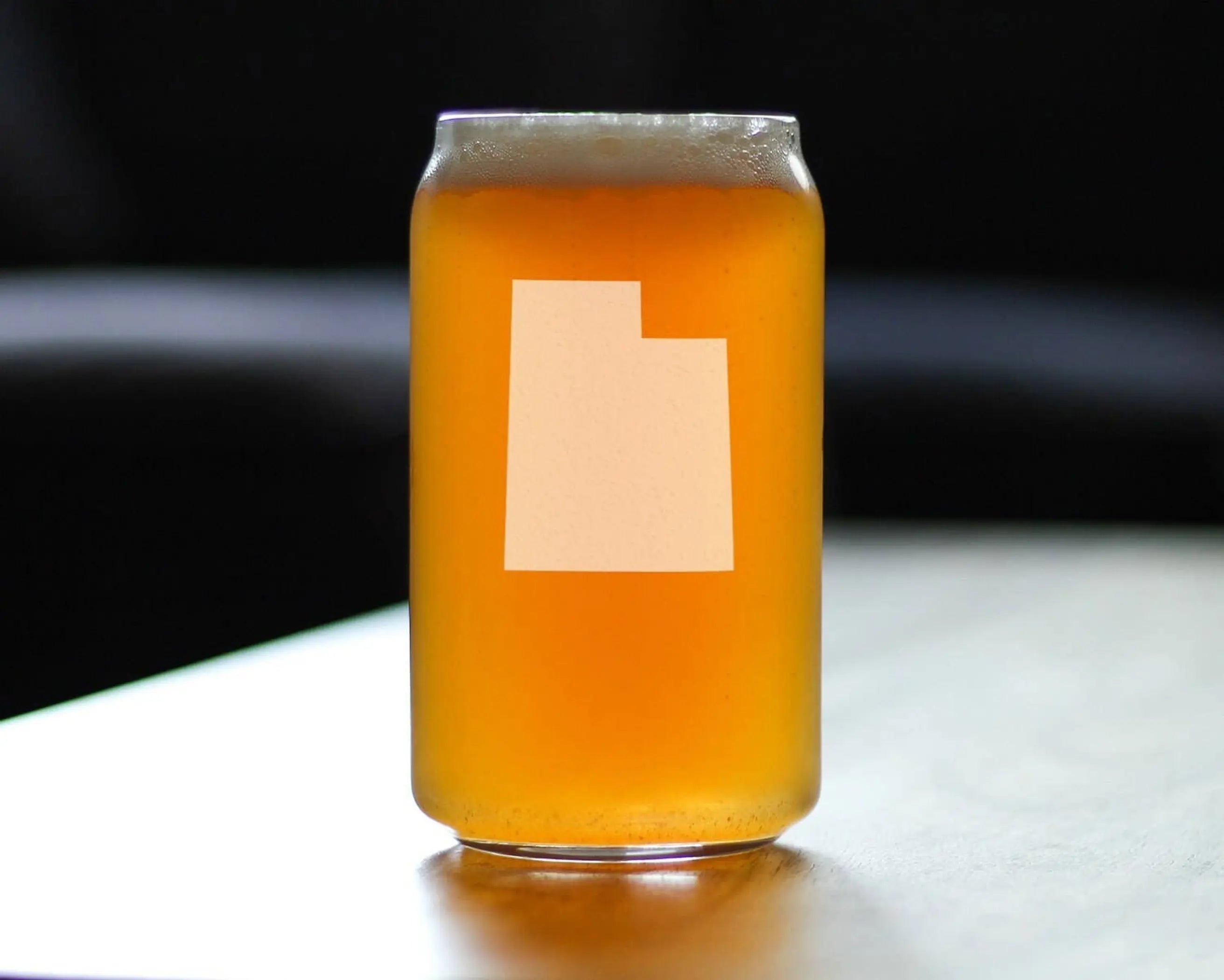 Utah Outline Beer Can Pint Glass - Utahns Gifts and Decor Bevvee