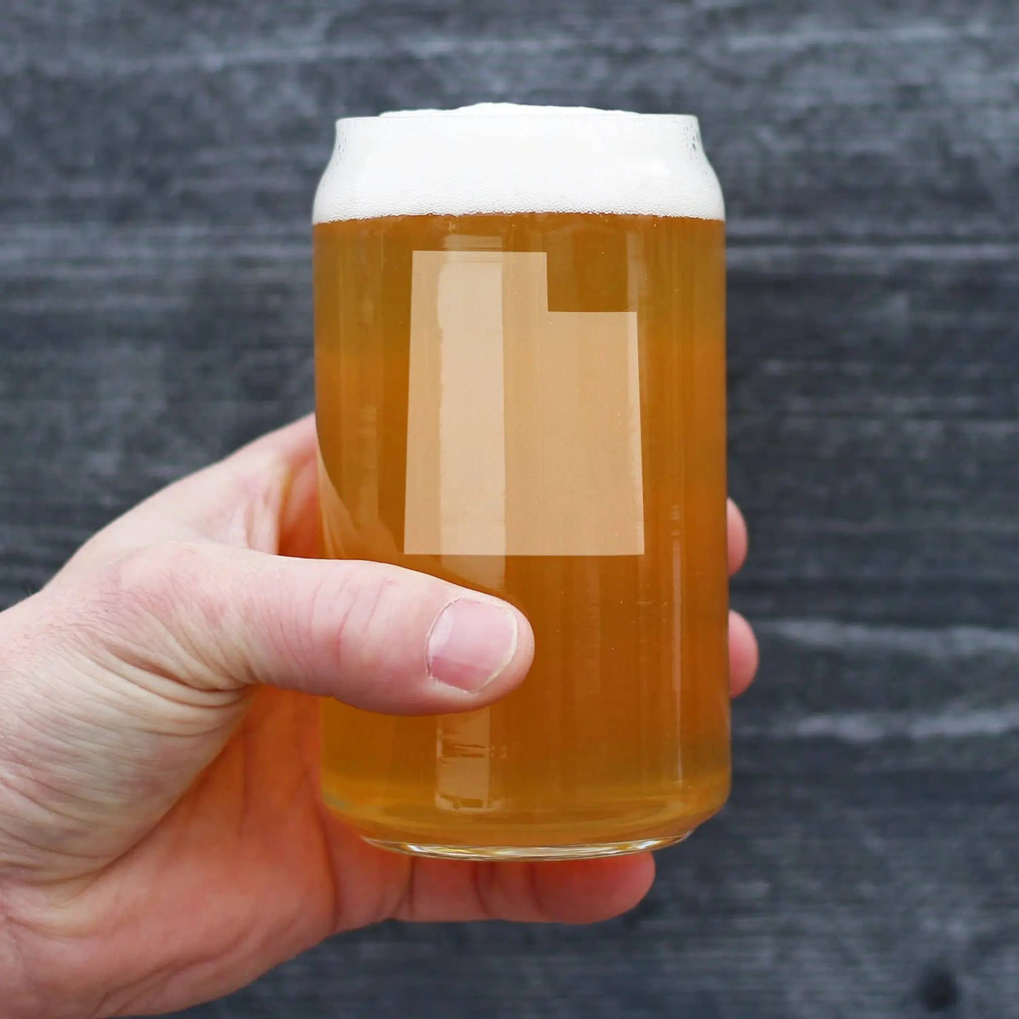 Utah Outline Beer Can Pint Glass - Utahns Gifts and Decor Bevvee