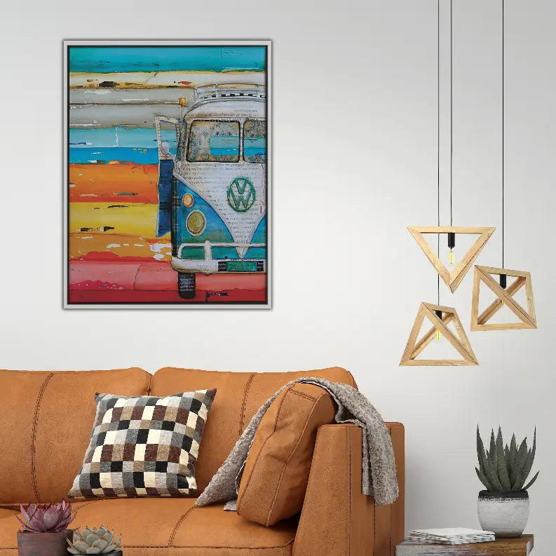 VW Bus Art Print Blankets2U