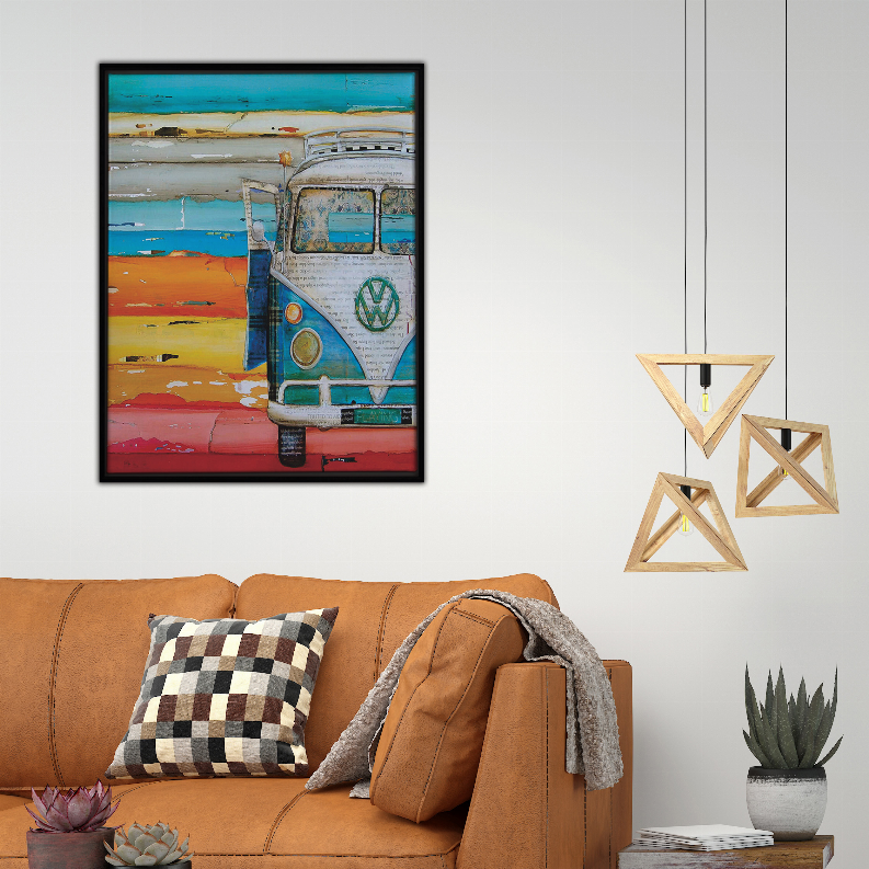 VW Bus Art Print Blankets2U