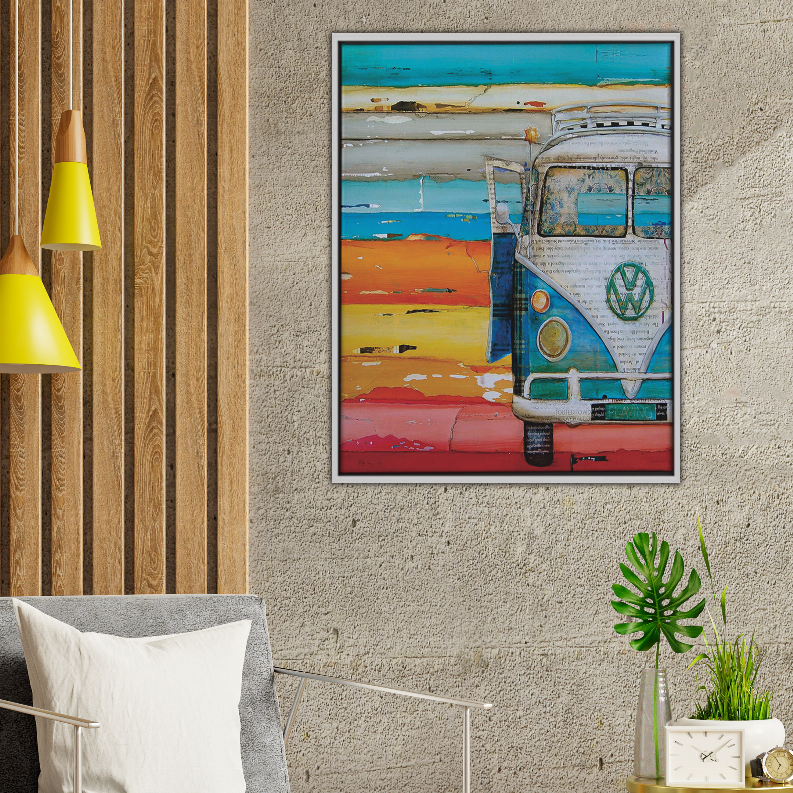VW Bus Art Print Blankets2U