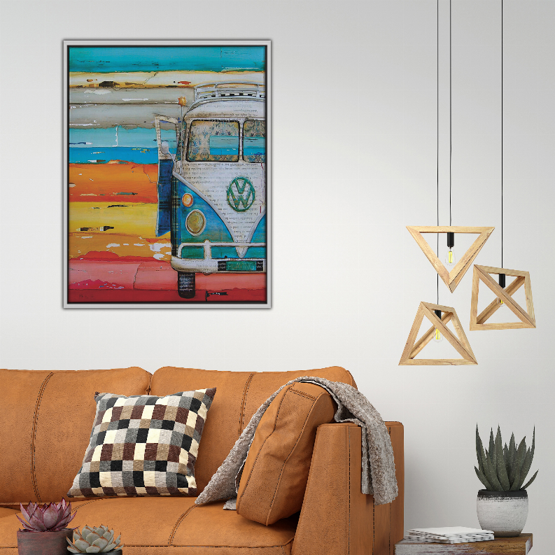 VW Bus Art Print Blankets2U