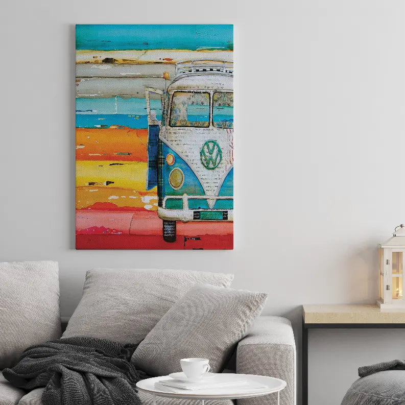VW Bus Art Print Blankets2U