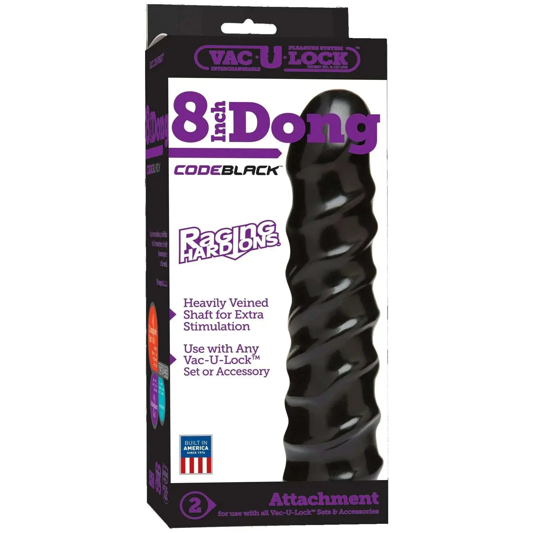 Vac-U-Lock-Code-Black-8in-Raging-Hard-Ons-Doc-Johnson-Novelties-335437630