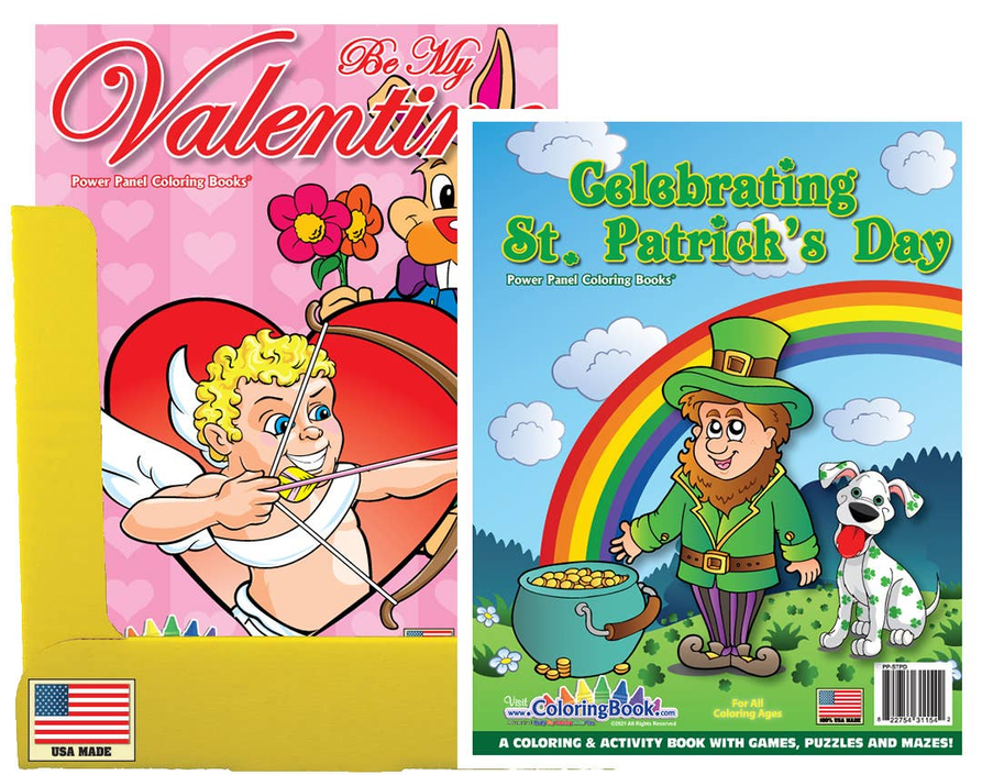 Valentines Day and St Patricks Day Really Big Coloring Books