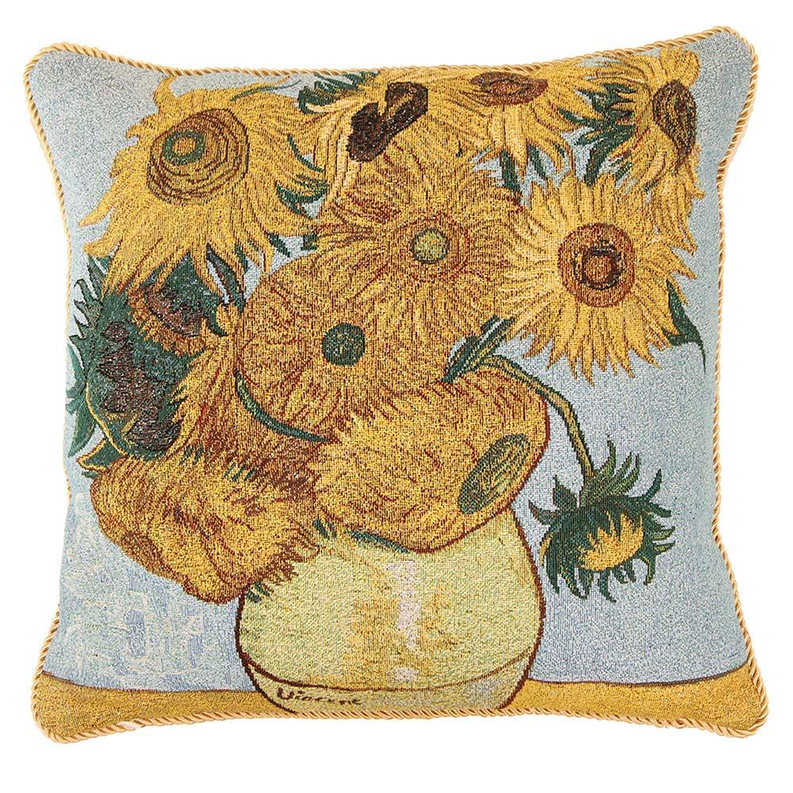 Van Gogh Sunflowers Pillowcase/Cushion Cover Decorative Design Fashion Home Pillow Signare USA