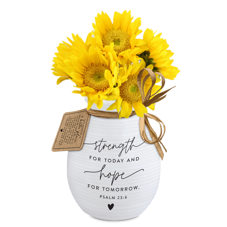 Vase Textured Hold Hope Strength & Hope Dicksons Inc