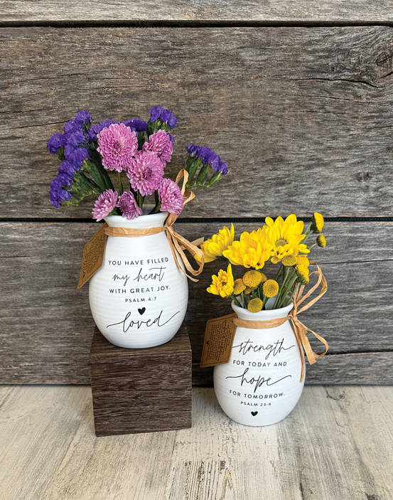 Vase Textured Hold Hope Strength & Hope Dicksons Inc