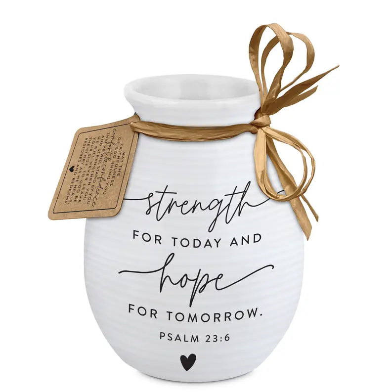 Vase Textured Hold Hope Strength & Hope Dicksons Inc