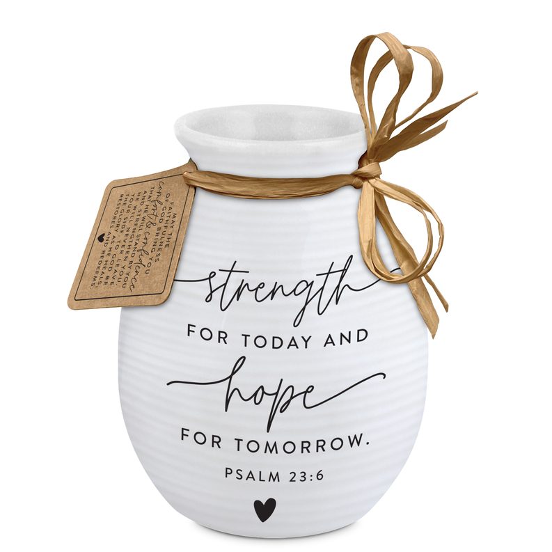Vase Textured Hold Hope Strength & Hope Dicksons Inc