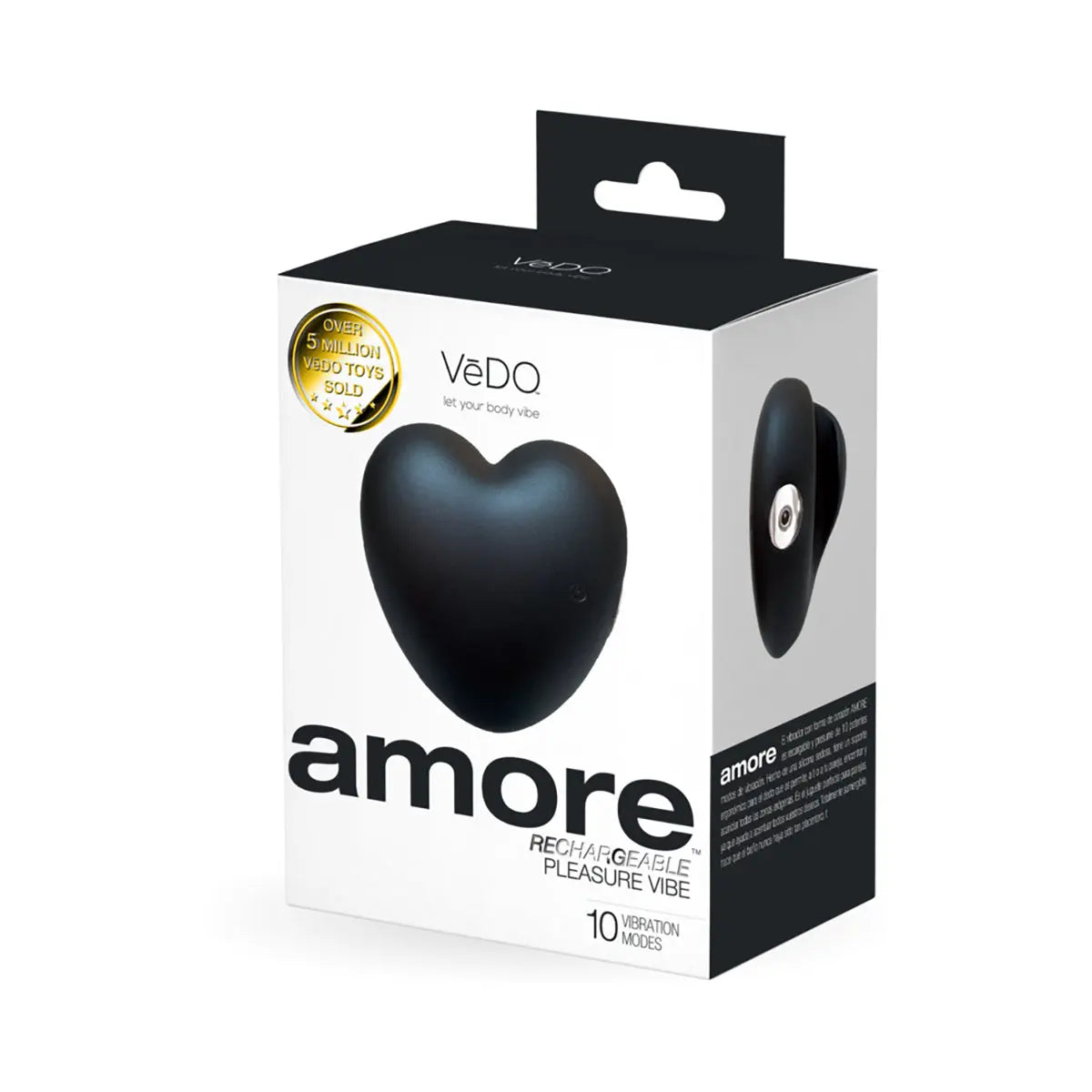 VeDO Amore Rechargeable Pleasure Vibe Black - GreatEagleInc