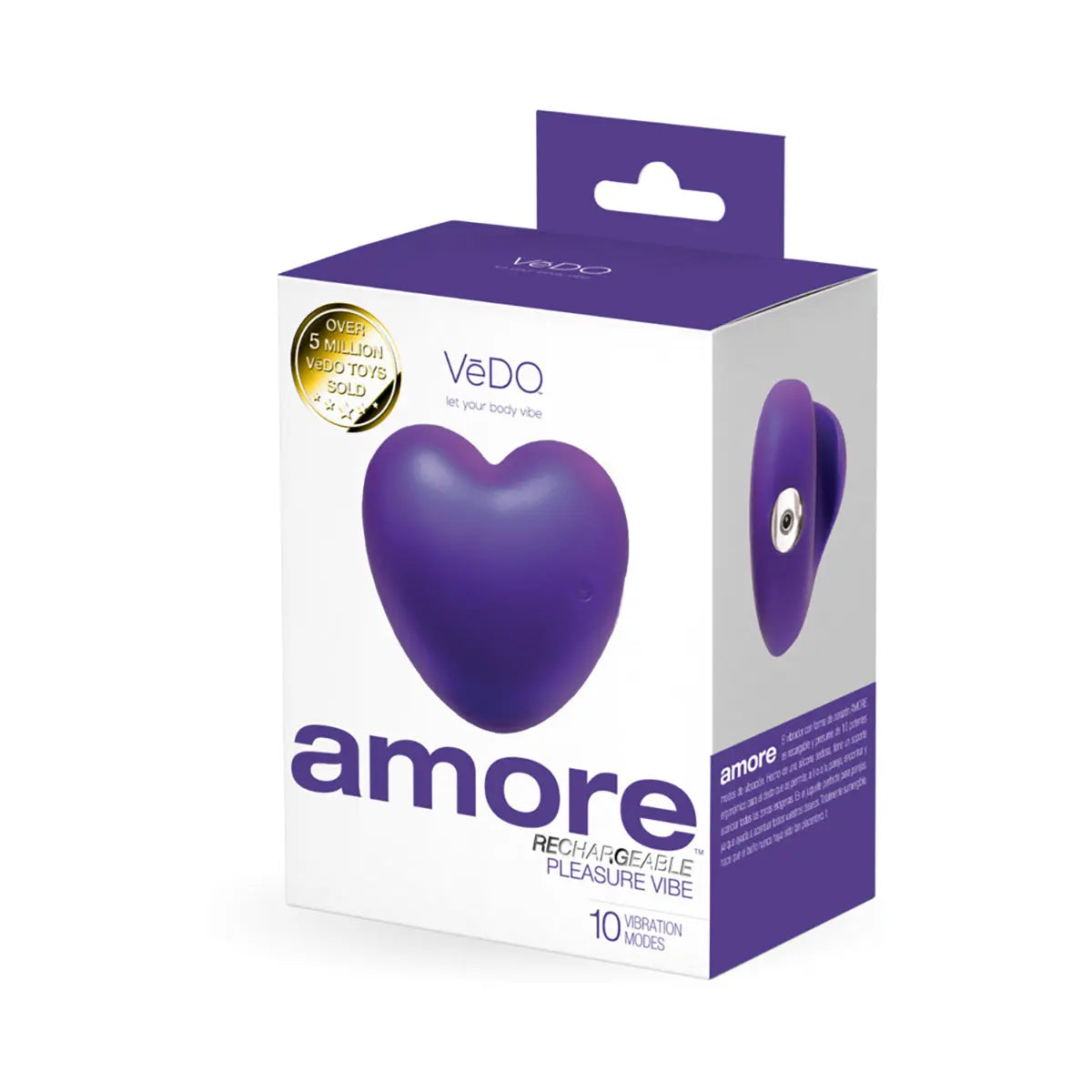 VeDO Amore Rechargeable Pleasure Vibe Purple - GreatEagleInc