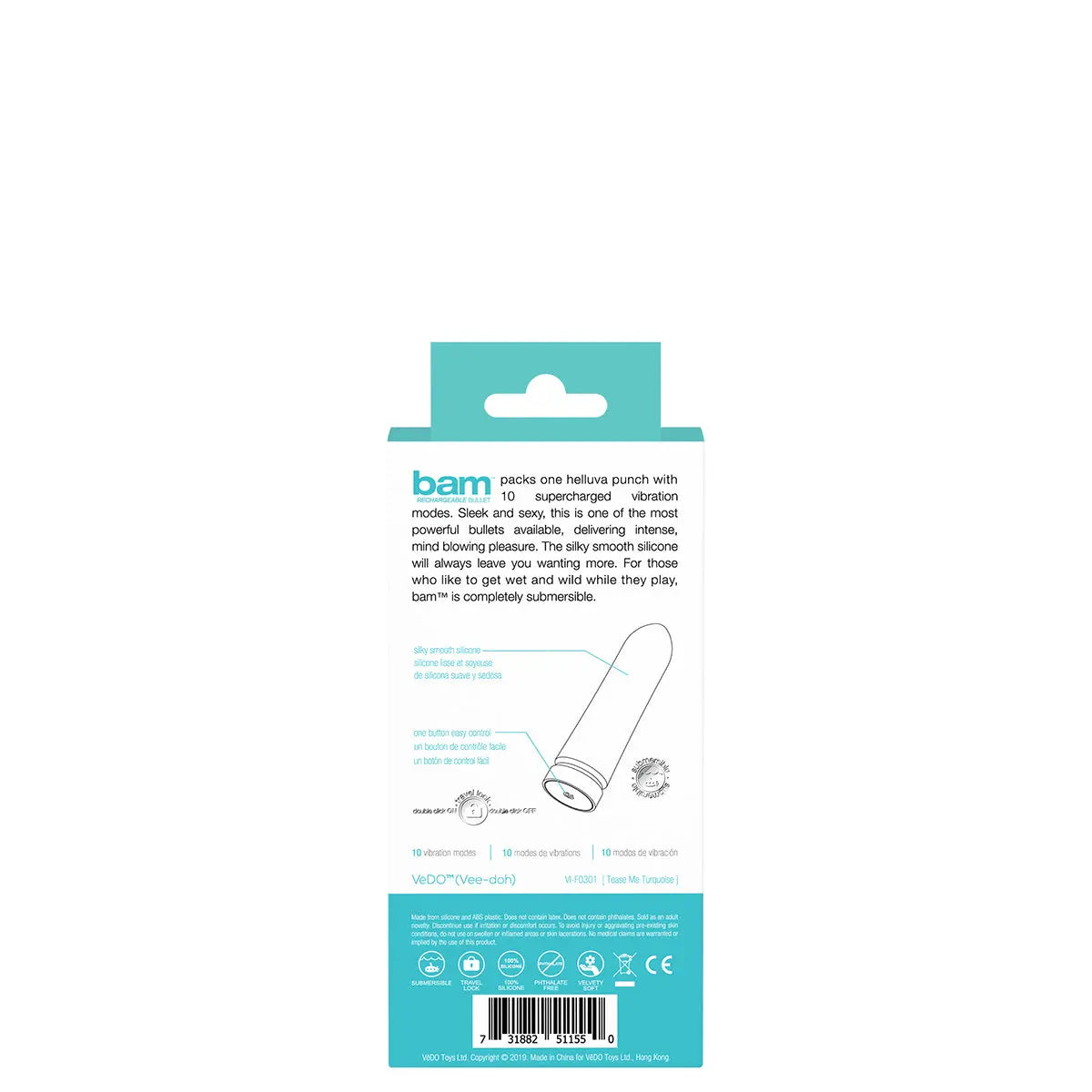 VeDO Bam Bullet - Turquoise - GreatEagleInc
