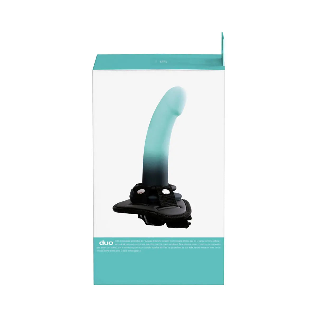 VeDO Duo Silicone Dildo with Harness Turquoise/Black VeDO