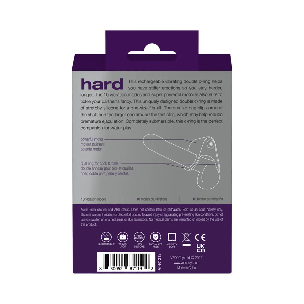 VeDO Hard Rechargeable C-Ring Purple - GreatEagleInc