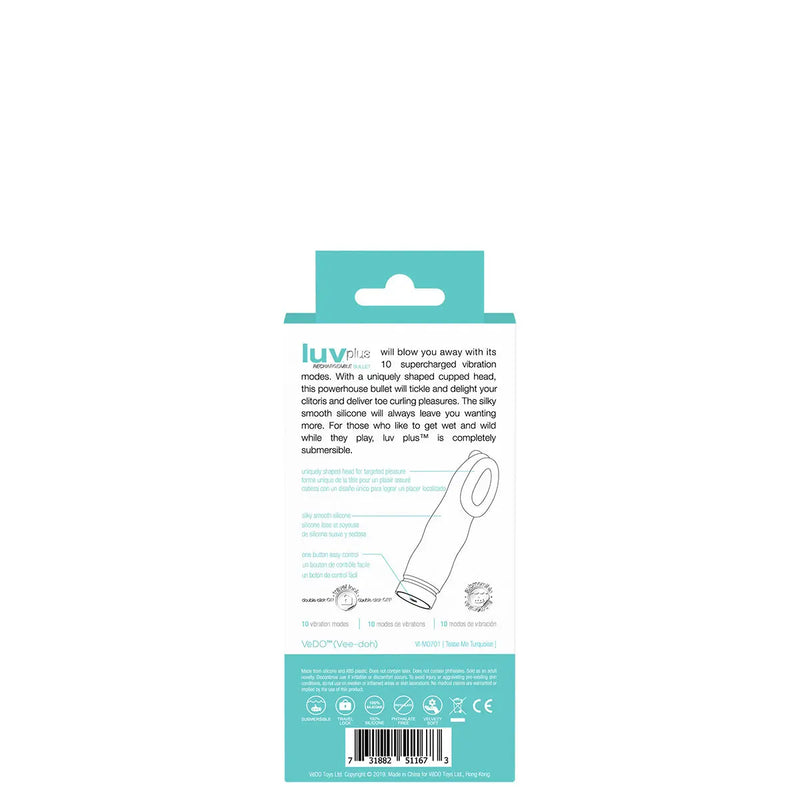 VeDO Luv Plus Mini Vibe - Turquoise - GreatEagleInc