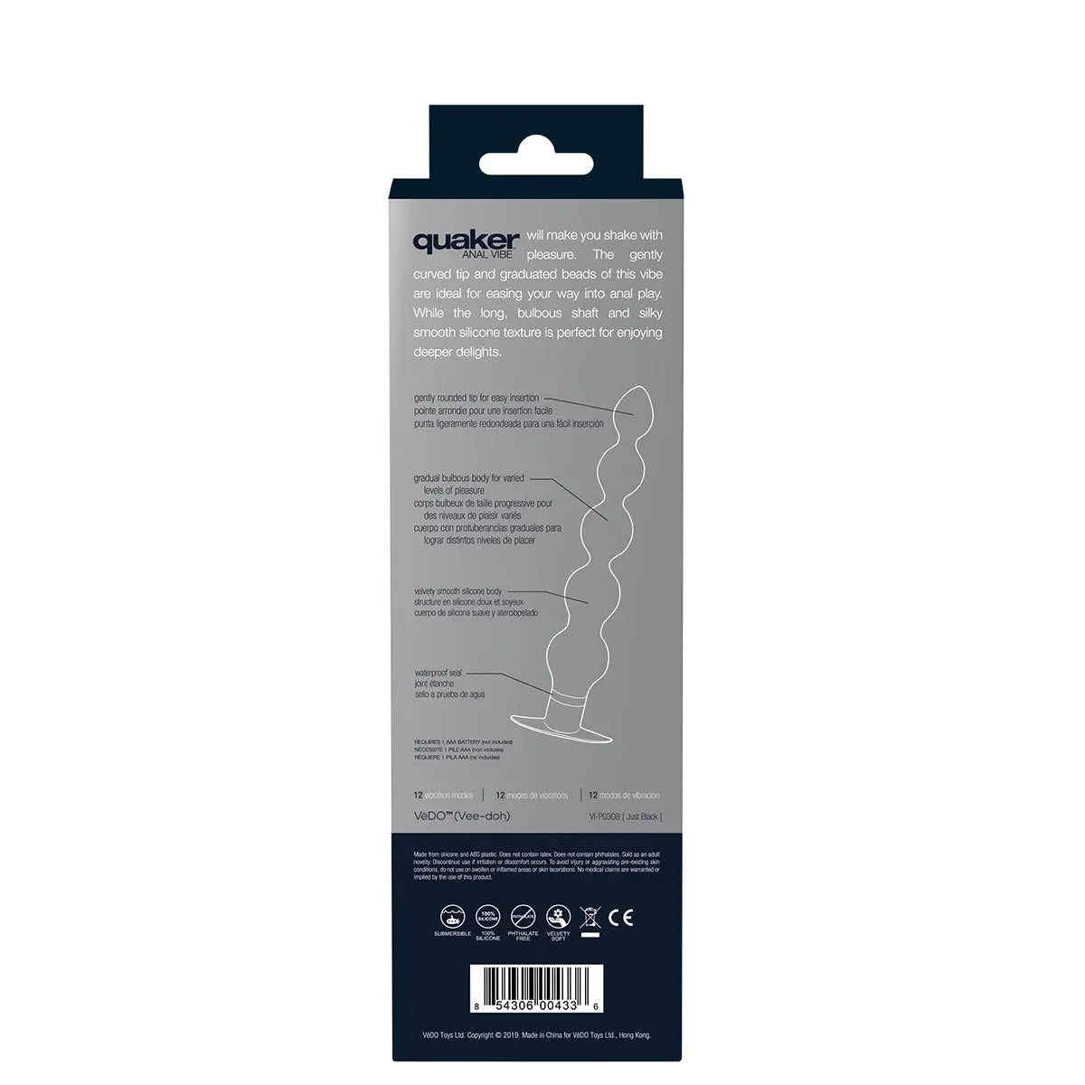 VeDO Quaker Anal Vibe - Black VeDO