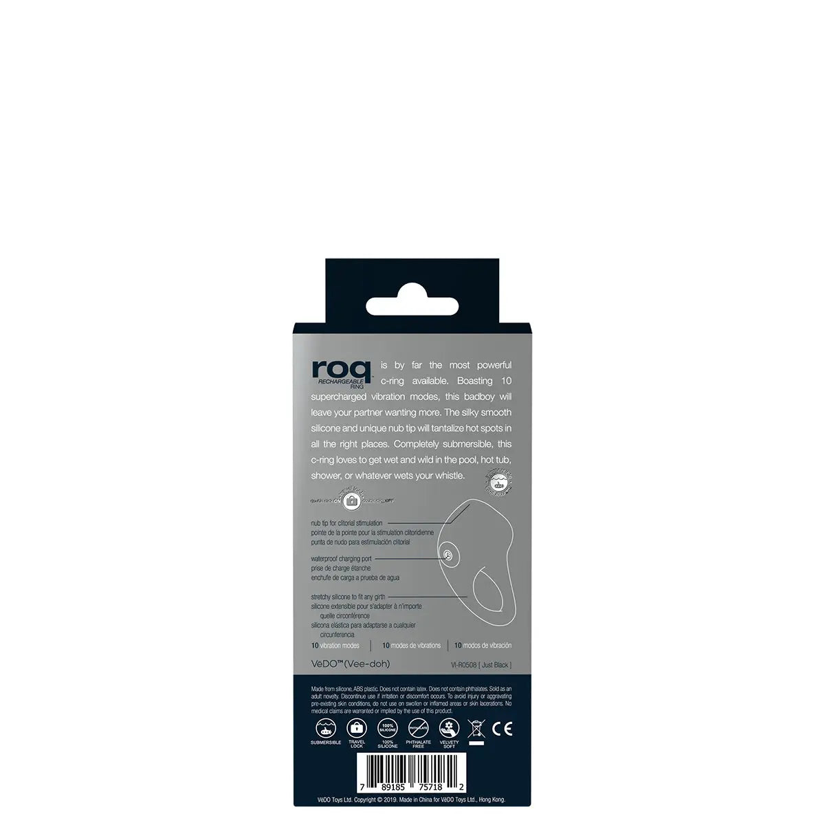VeDO Roq Vibrating C-Ring - Black VeDO