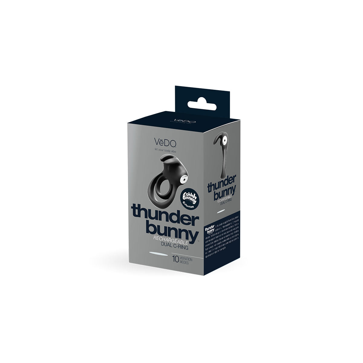 VeDO Thunder Bunny Vibrating Dual C-Ring - Black VeDO