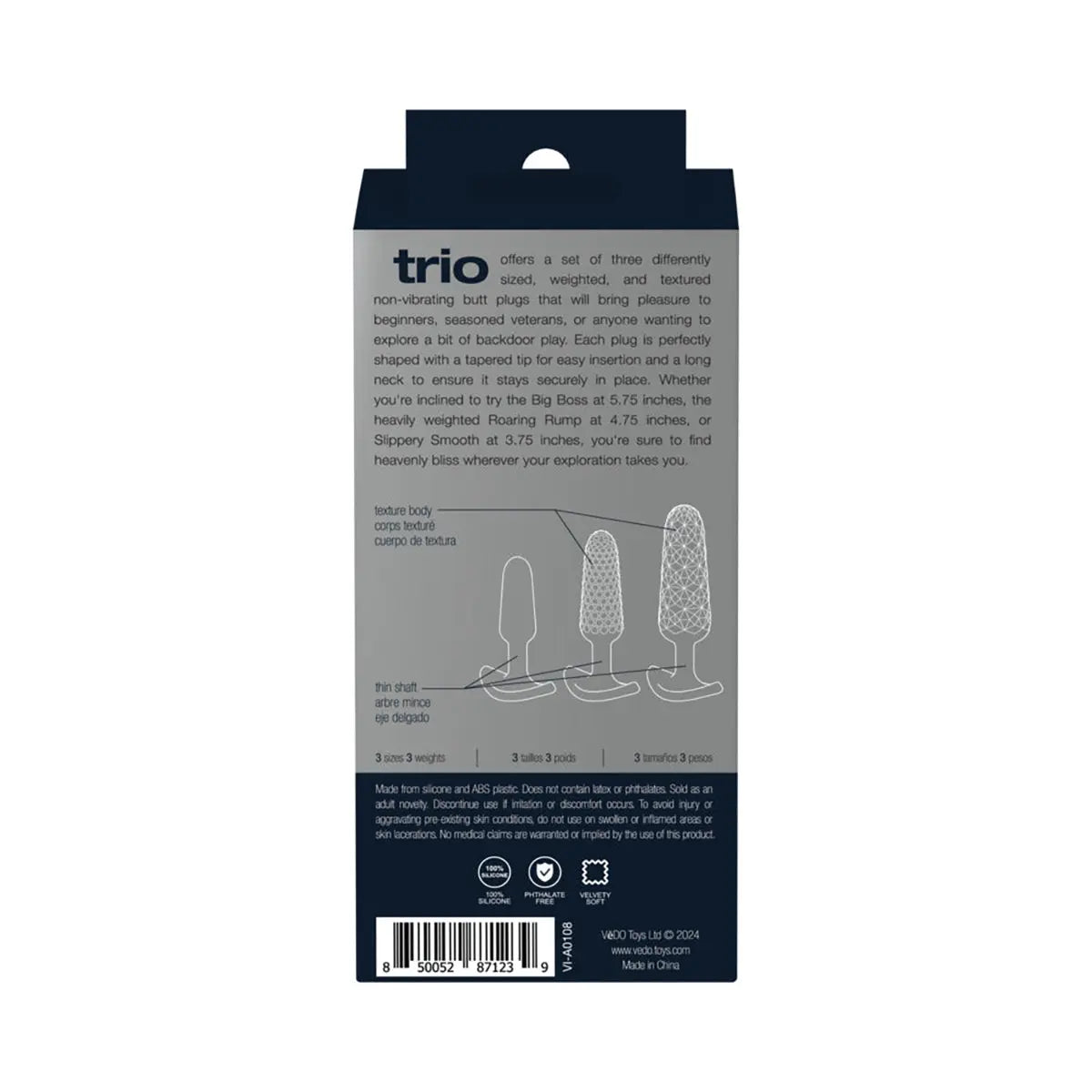 VeDO Trio Anal Plug Set Black VeDO