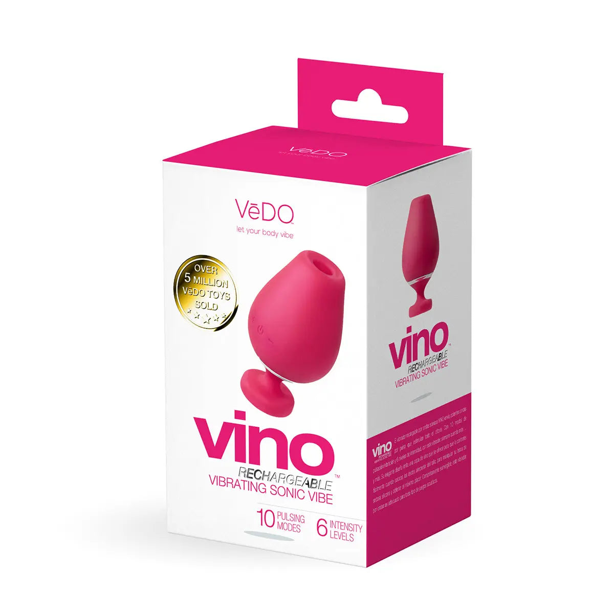 VeDO Vino Vibrating Sonic Vibe - Pink VeDO